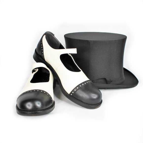 SOLD*************Comme Des Garcons Shoes Black White Mary Janes - Picture 2 of 16
